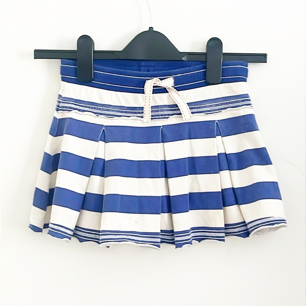 Mini Boden White and Blue Striped Girl’s Skirt
